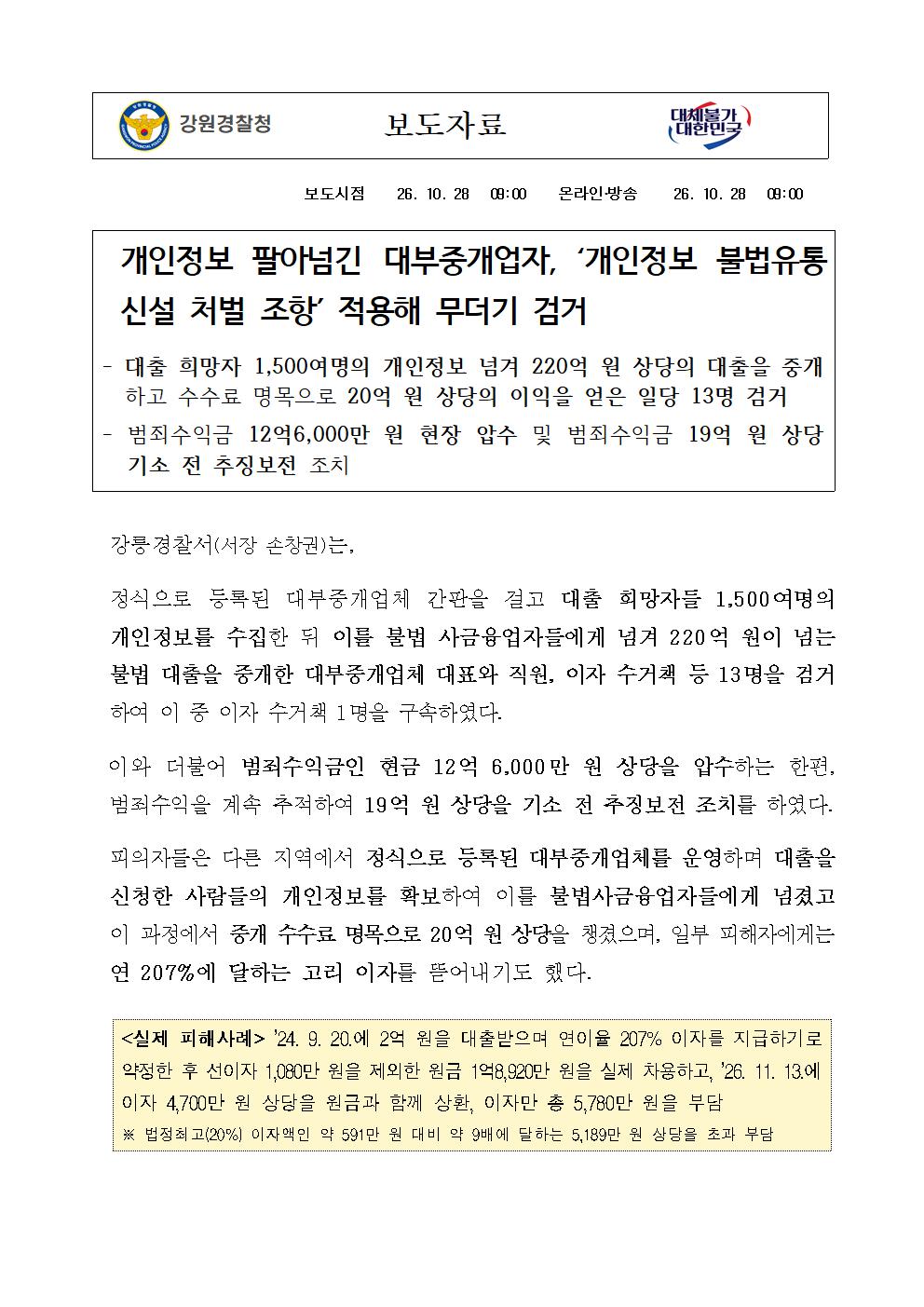 개인정보 팔아넘긴 대부중개업자, 개인정보 불법유통 신설 처벌조항 적용해 무더기 검거-111 (2)