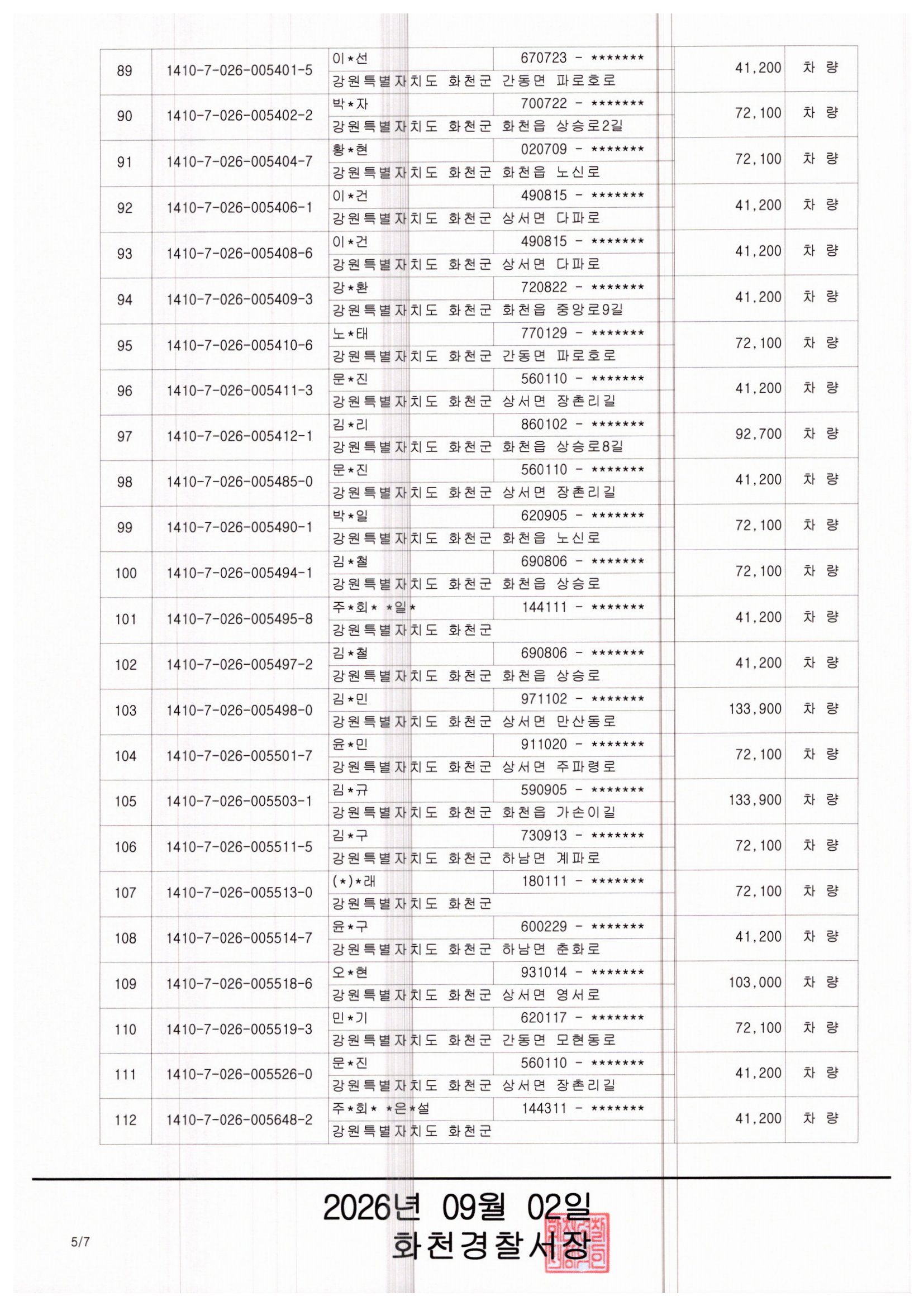과태료체납 관련 압류 공고(1)-img20260902_09284847