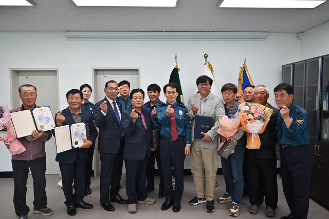 고성경찰서, 범죄예방, 홍보 유공자 감사장 수여식 개최-1